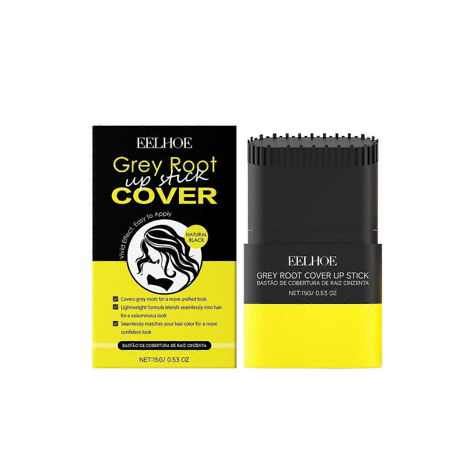 عصا صبغ الشعر - عصا صبغ شعر مقاومة للماء والعرق ، عصا خافي عيوب للشعر الأبيض ، عصا تغطية الجذور الرمادية ، مشط صبغ الشعر المحمول للهكتار الرمادي