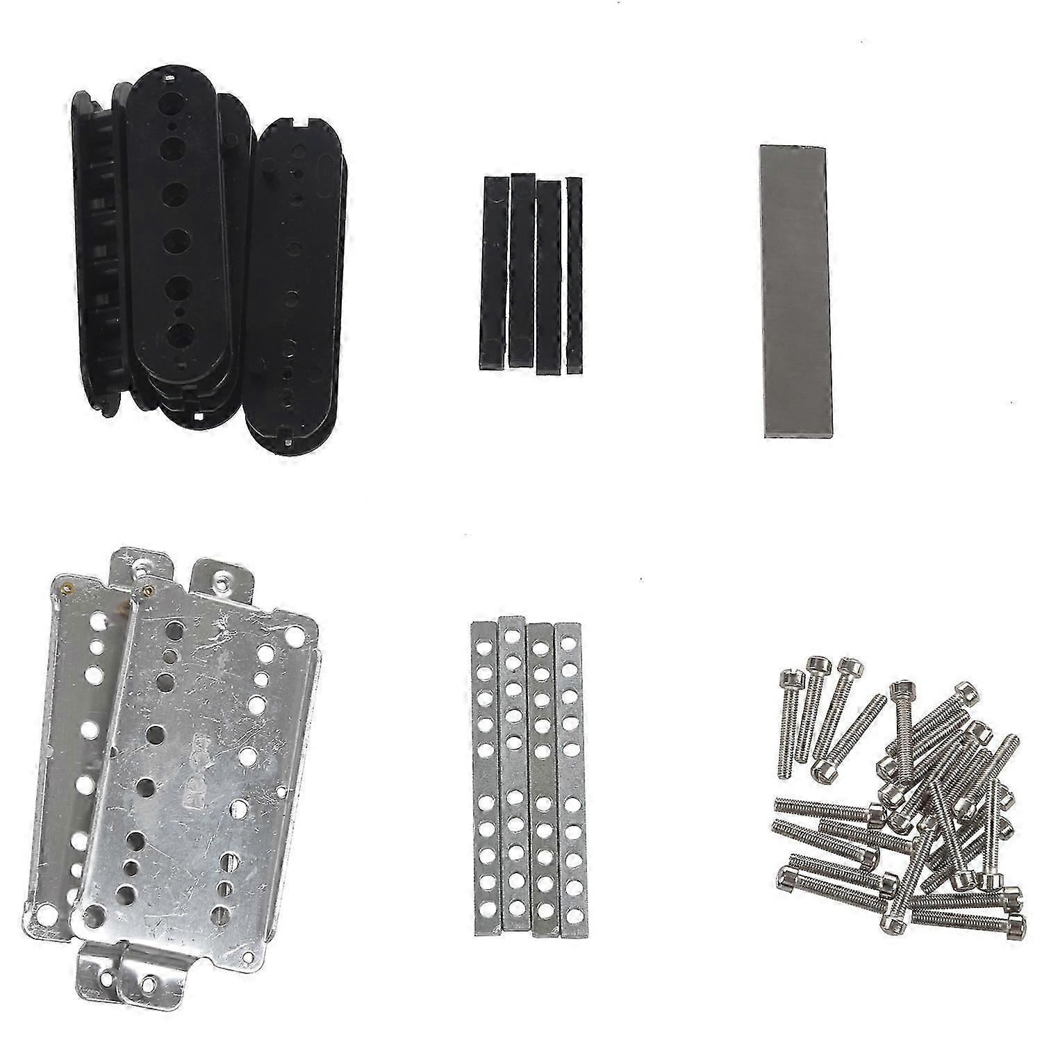 Un ensemble de kits de micros humbucker de guitare produisant des accessoires / plaque de base en cupronickel / entretoise / canette / poteau