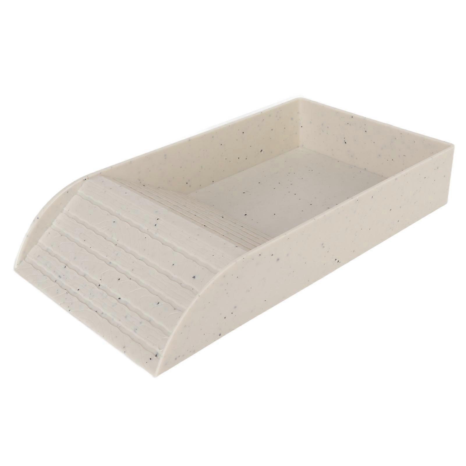 Turtle Feeding Dish Slip Resistant Turtle Food Water Bowl with Ramp and Basking Platform for Bath