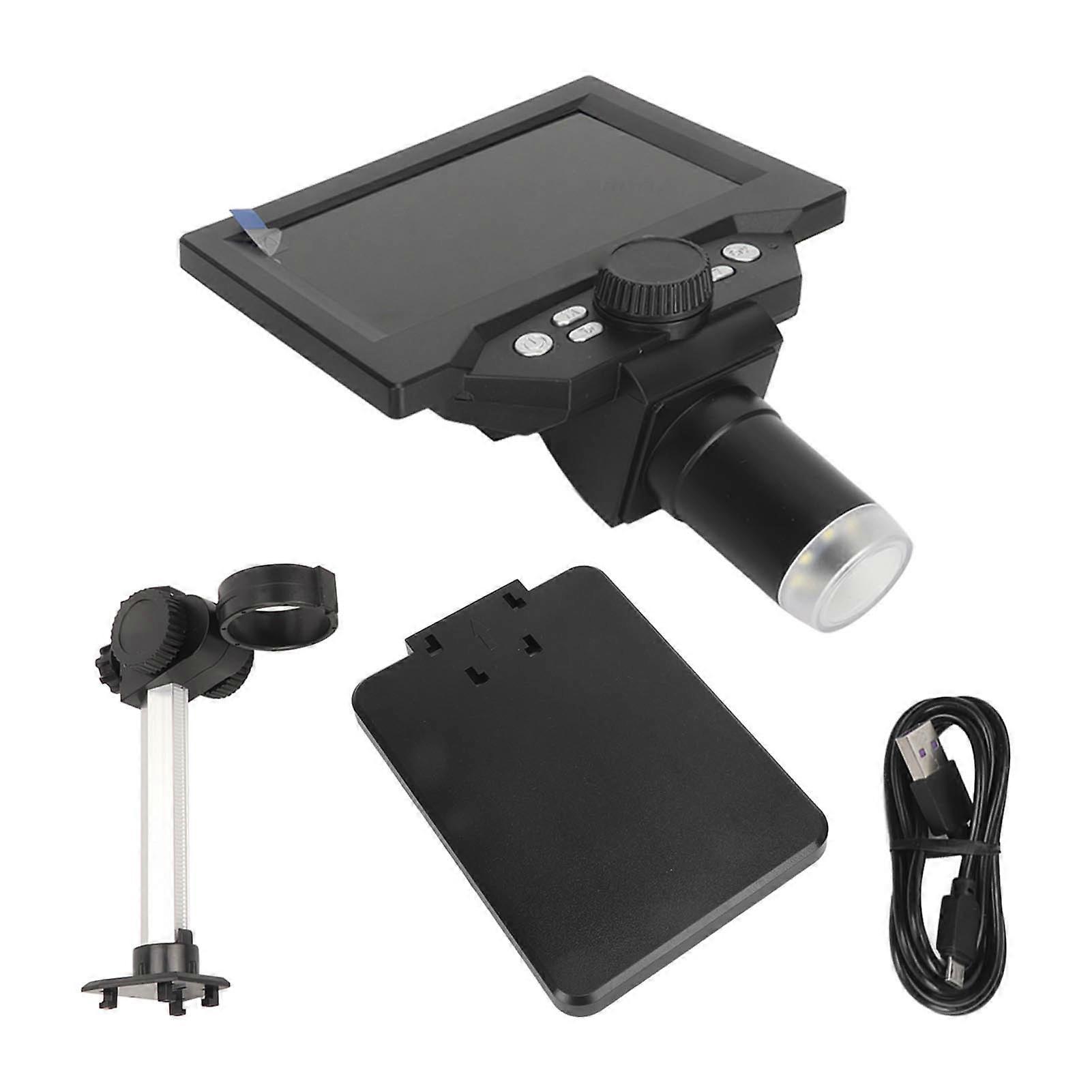 Electronic 1X to 1000X 5.5 Inch LCD Display 10MP Digital Video Microscope with 8 LED Light