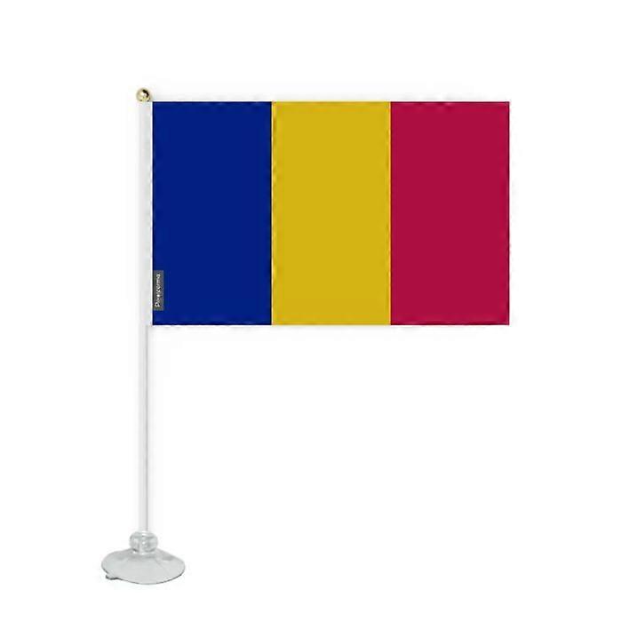 Flag - Chad - Mini Suction Cup Flag - 20 x 30 cm - Polyester - Double-sided Print