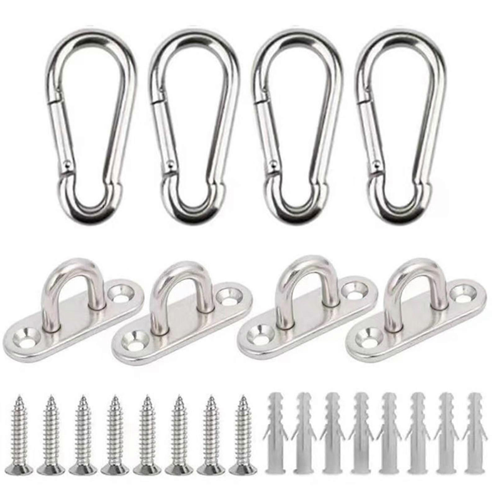 Heavy Duty Hammock Hook set Stainless Steel Ceiling Wall Mount Hook Set Hanging Hardware set Suitable for Yoga Swinging