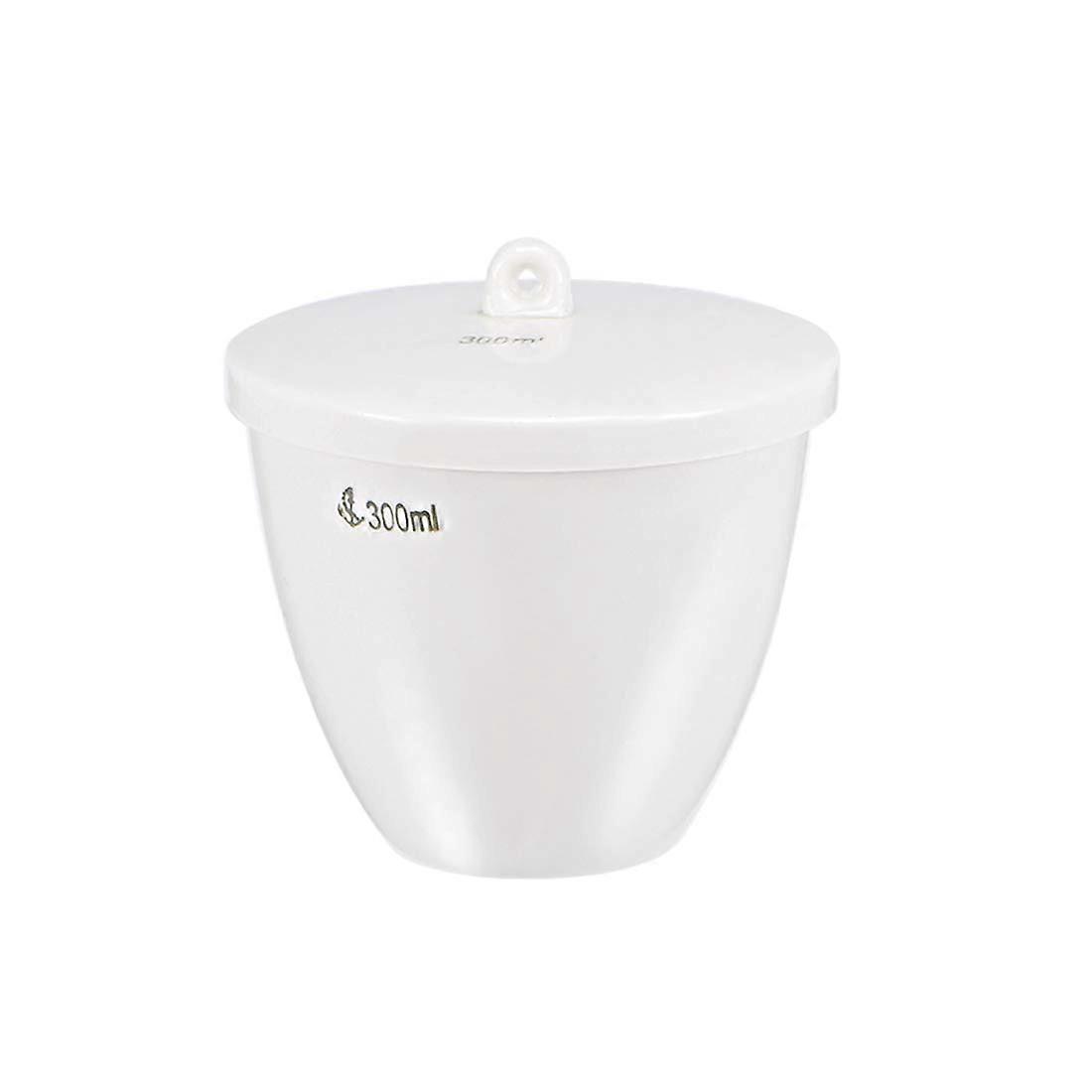 Porcelain Crucible Cup 300ml with Lid for Melting, Casting, and Refining in Foundry Applications