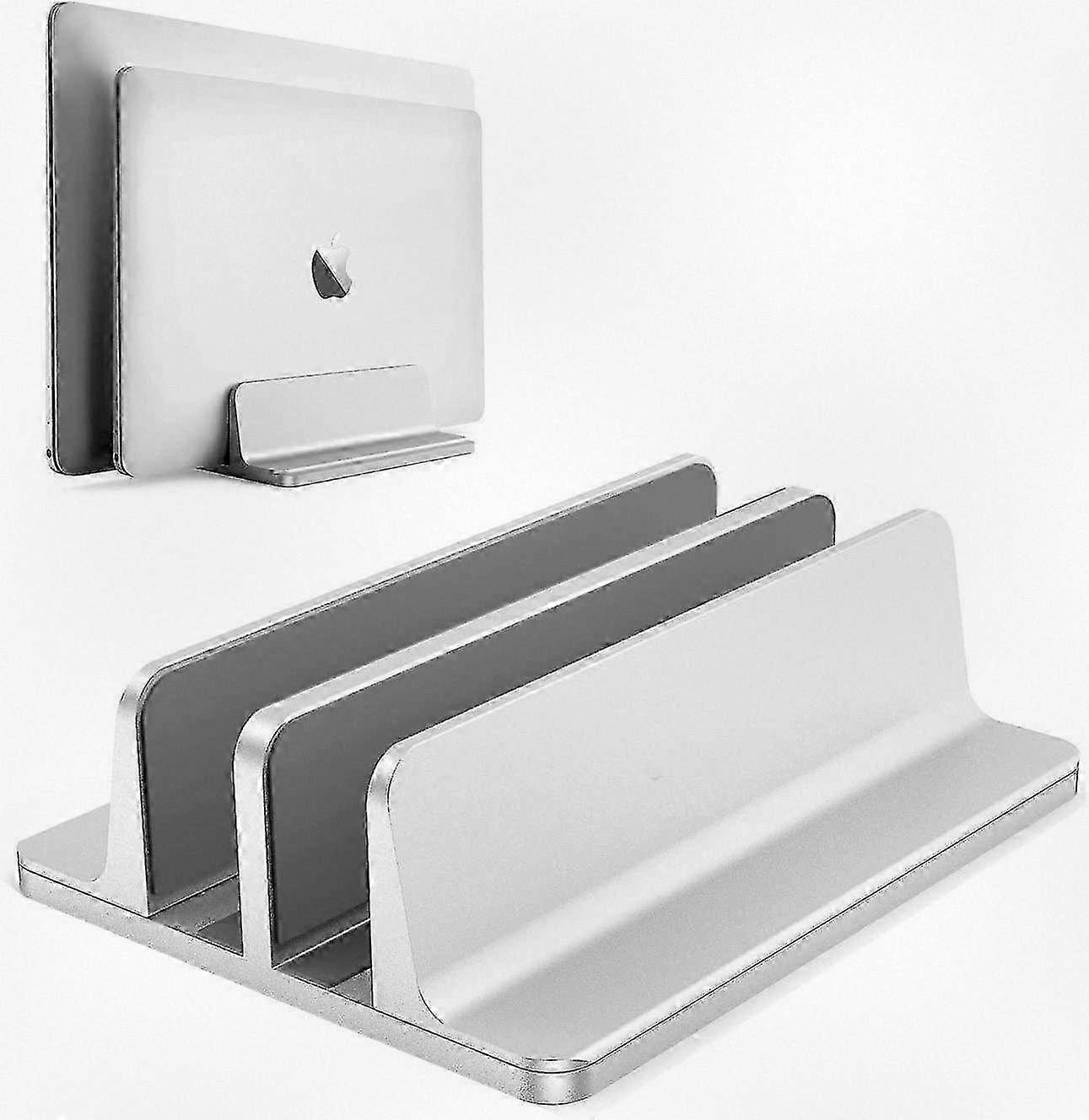 Adjustable Laptop Stand with Dual Vertical Mount for Space Saving, Compatible with Various Laptop Brands for Enhanced Ergonomics