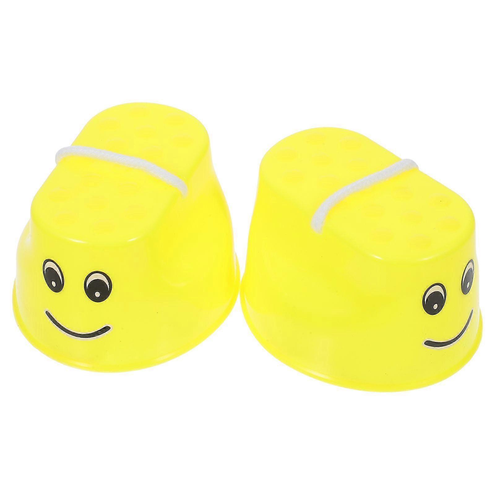 2 Pcs Sensory Balance Training Equipment for Toddlers Interactive Kindergarten Stilts Toy for Developing Strength and Coordination
