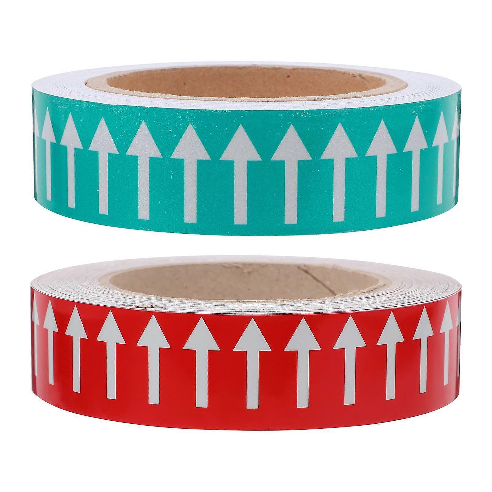 2 Rolls Self Adhesive Directional Stickers Arrow Stickers Direction Flow Arrow Tapes