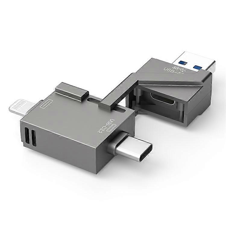 NK941 Iflashdevice Pro 128GB USB 3.2 Data Storage Transfer 3 in 1 Lightning / Type-C / USB Rotatable Flash Drive