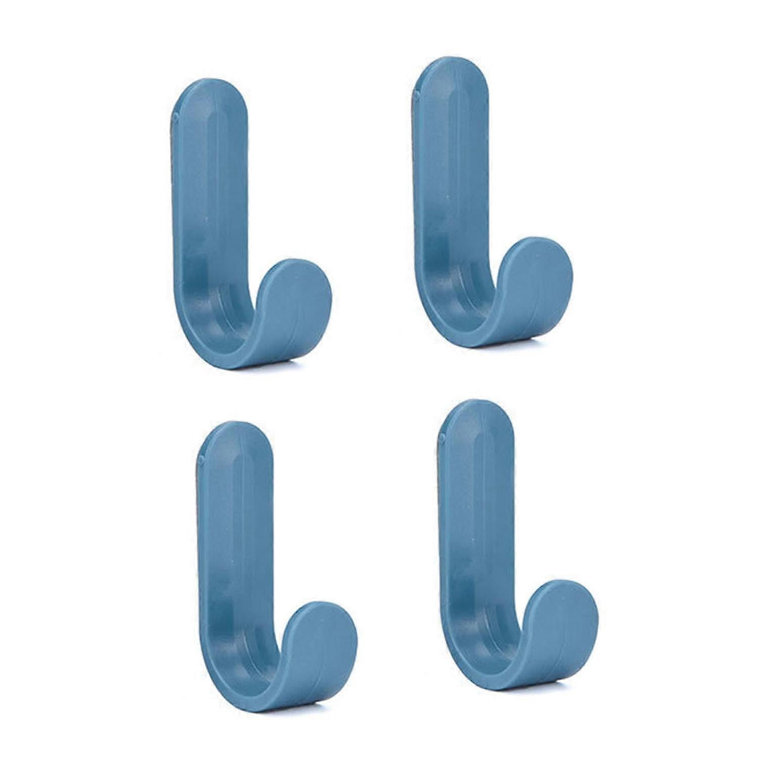 4pcs Nordic Wall-mounted Hangers J-hook Kitchen Bathroom Door Sundries Hooks