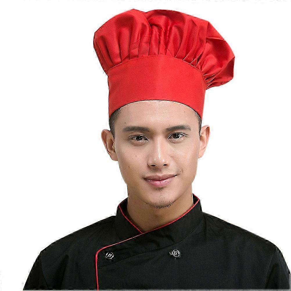 Mushroom Style Kitchen Restaurant Hat Chef Cook Red