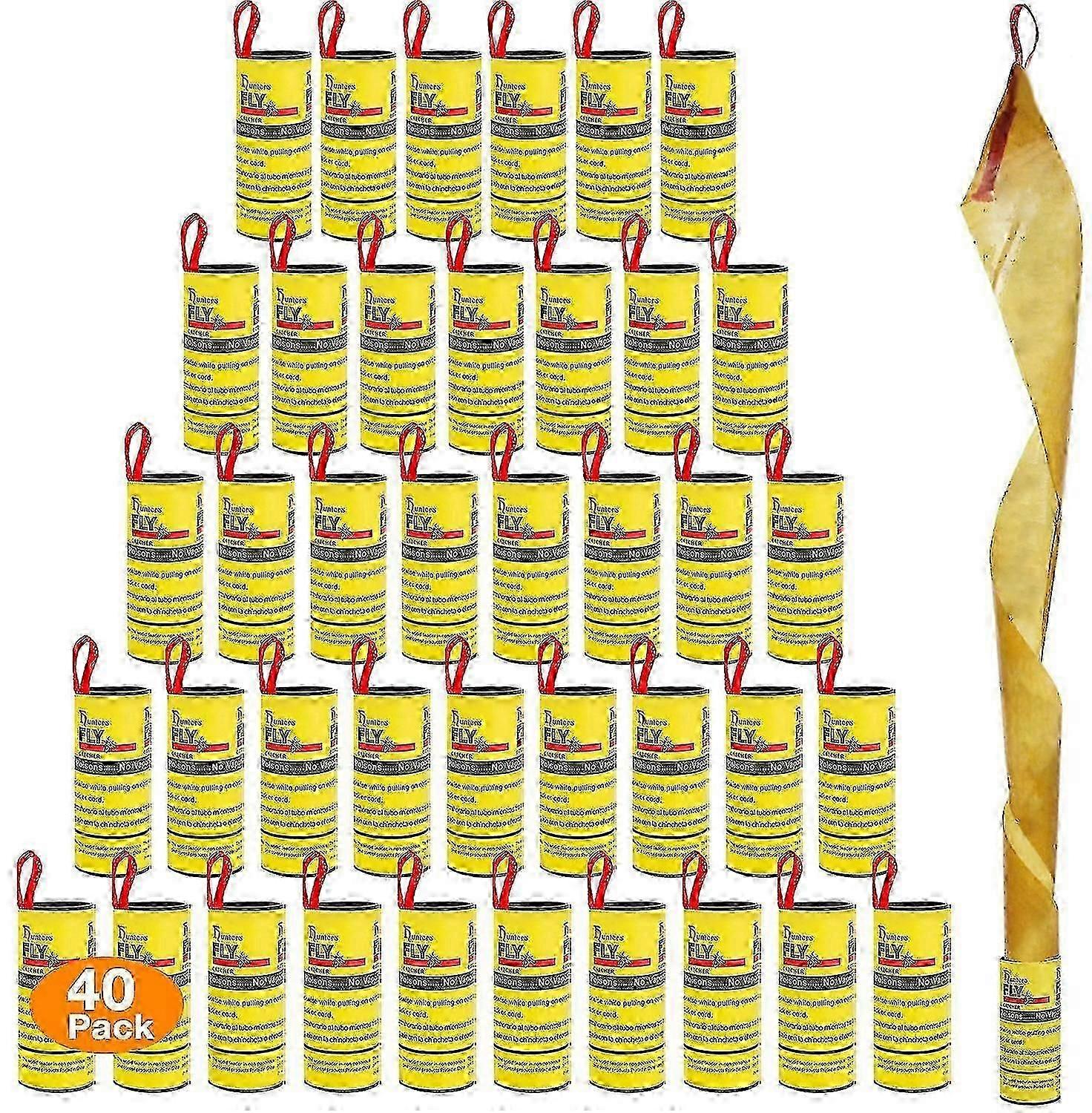 (40 rouleaux) Piège à mouches en papier Tueur de mouches à l’envers Utilisez des mouches, des moustiques et d’autres insectes volants o