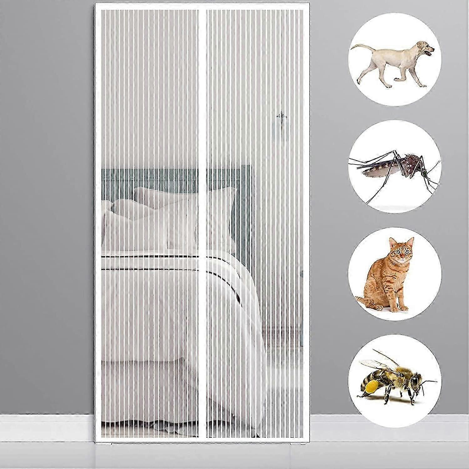 Magnetic Mosquito Net 140x240cm (55x94inch) for Doors and Windows, Easy to Install, Ideal for Various Brands