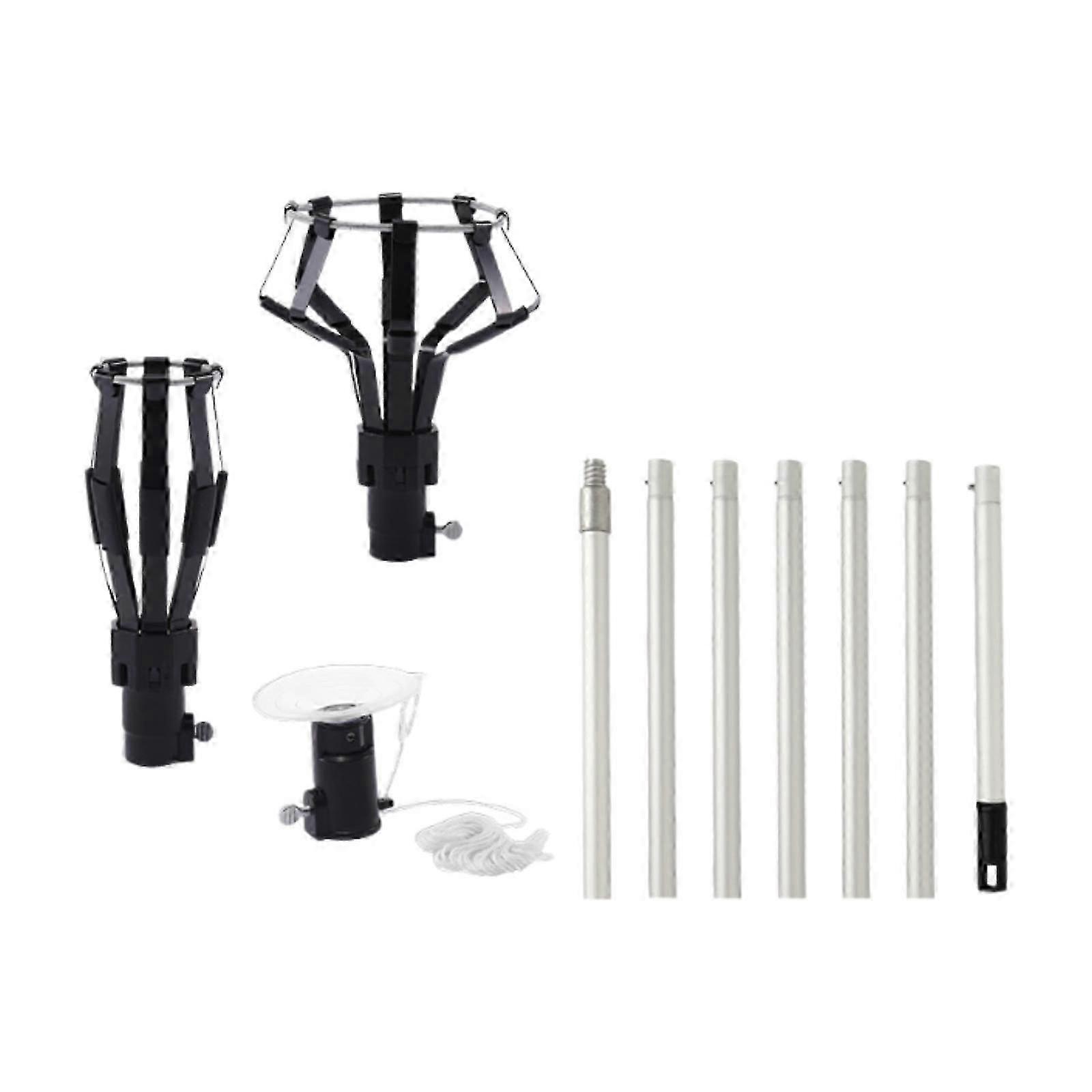 Safe Extension Pole for Changing Light Bulbs, Compatible with Various Household Recessed Lights, Includes 7 Extension Rods