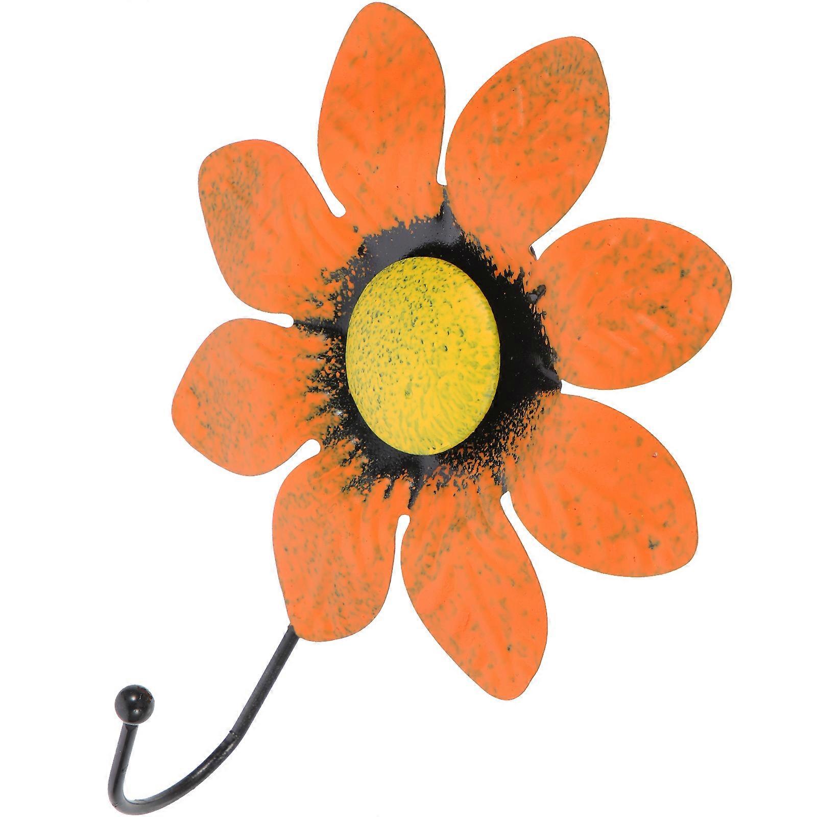 خطافات مثبتة على الحائط بتصميم الزهور لتعليق المعاطف والقبعات والحقائب - خطاف زخرفي أنيق من الحديد للمدخل والمطبخ والحمام والمنزل