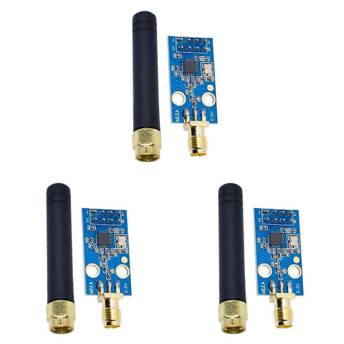 CC1101 Radio Frequency Transceiver Module with SMA Antenna Wireless Transceiver Module for 433MHZ Enhance the Signal,A