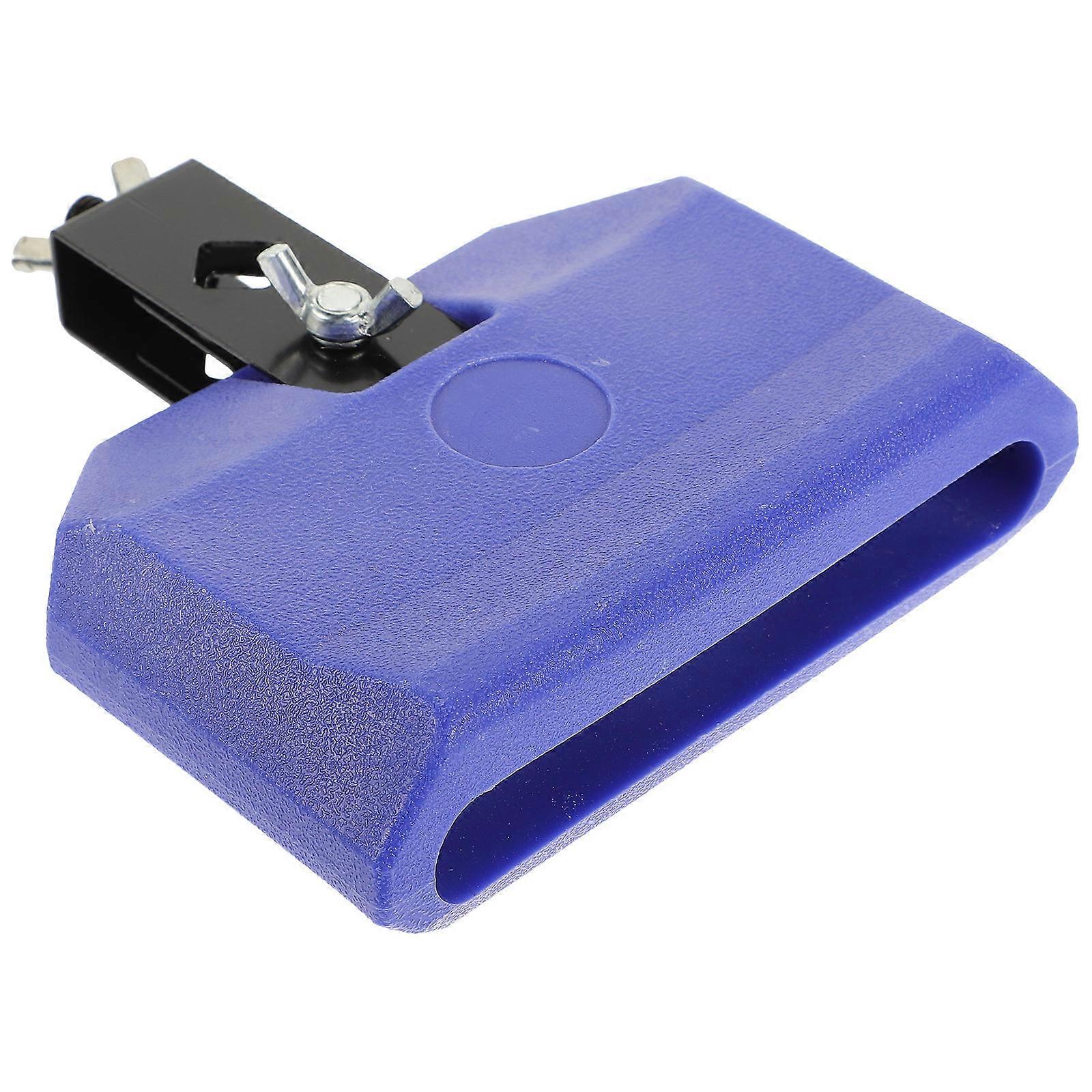 Durable Blue Plastic Cowbell with Mounting Clamp and Mallet – High Pitched Latin Percussion Drum Accessory for Musicians, Versatile for Various Music