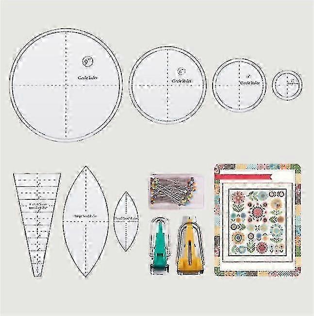 Sunflower Quilt Template Setpatchwork Quilting Template Ruler Kit Stencil Diamond Grade Ruler
