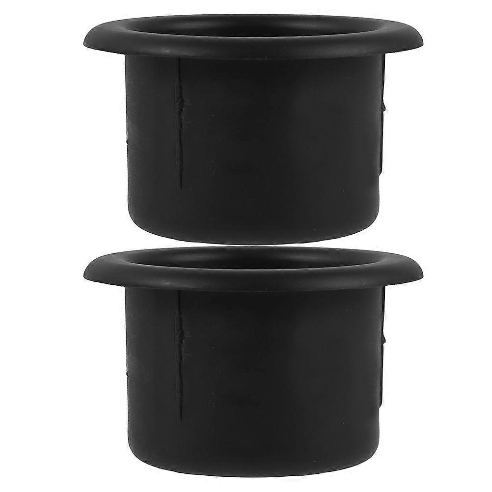 2pcs Recessed Cup Holder Insert Black Universal Drink Holder for Sofa RV Yacht Couch Table Secure Versatile Storage for Drinks and Small Items