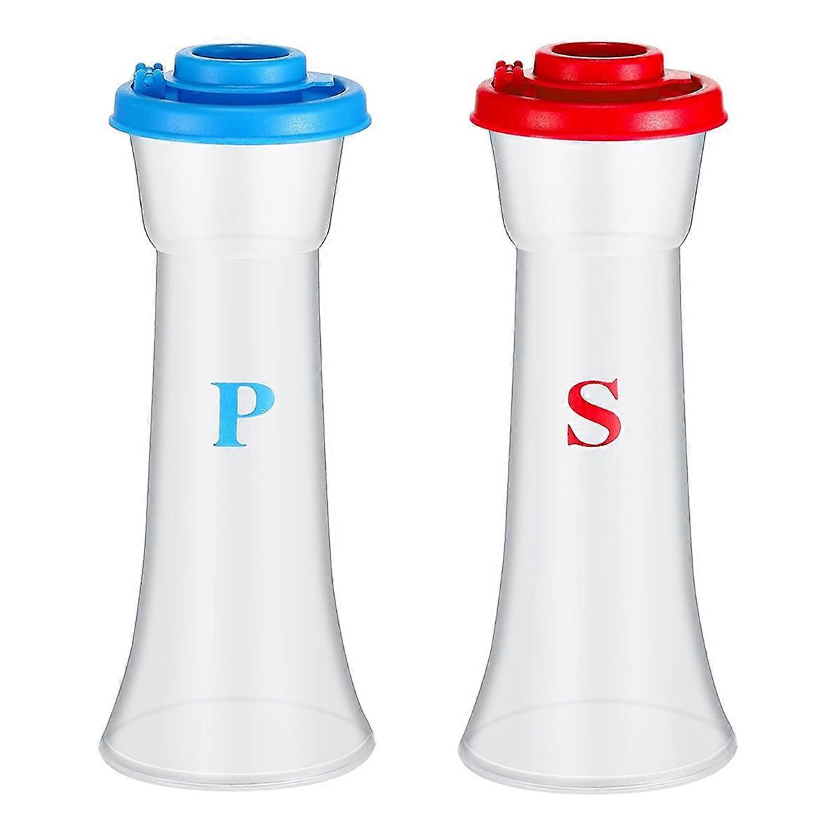 Plastic Salt and Pepper Shakers with Lids Large Hourglass Covered Moisture Proof Salt Shaker Pepper