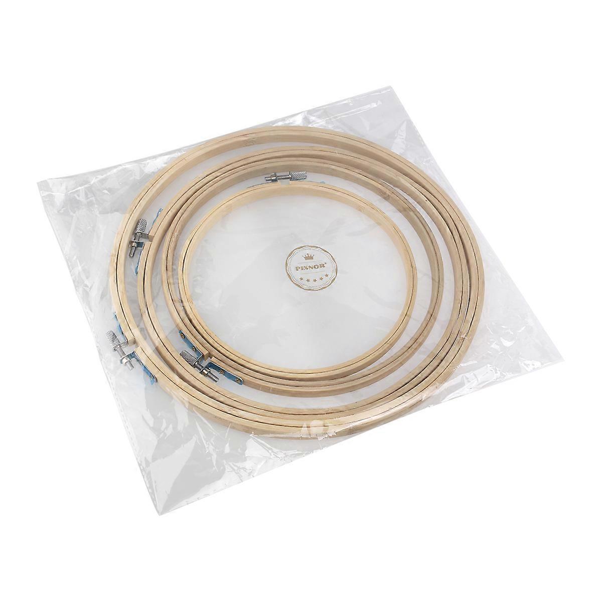 Embroidery Frames Embroidery Hoop Craft Frame Needlework Tools Circle Shape Bamboo 4Pcs