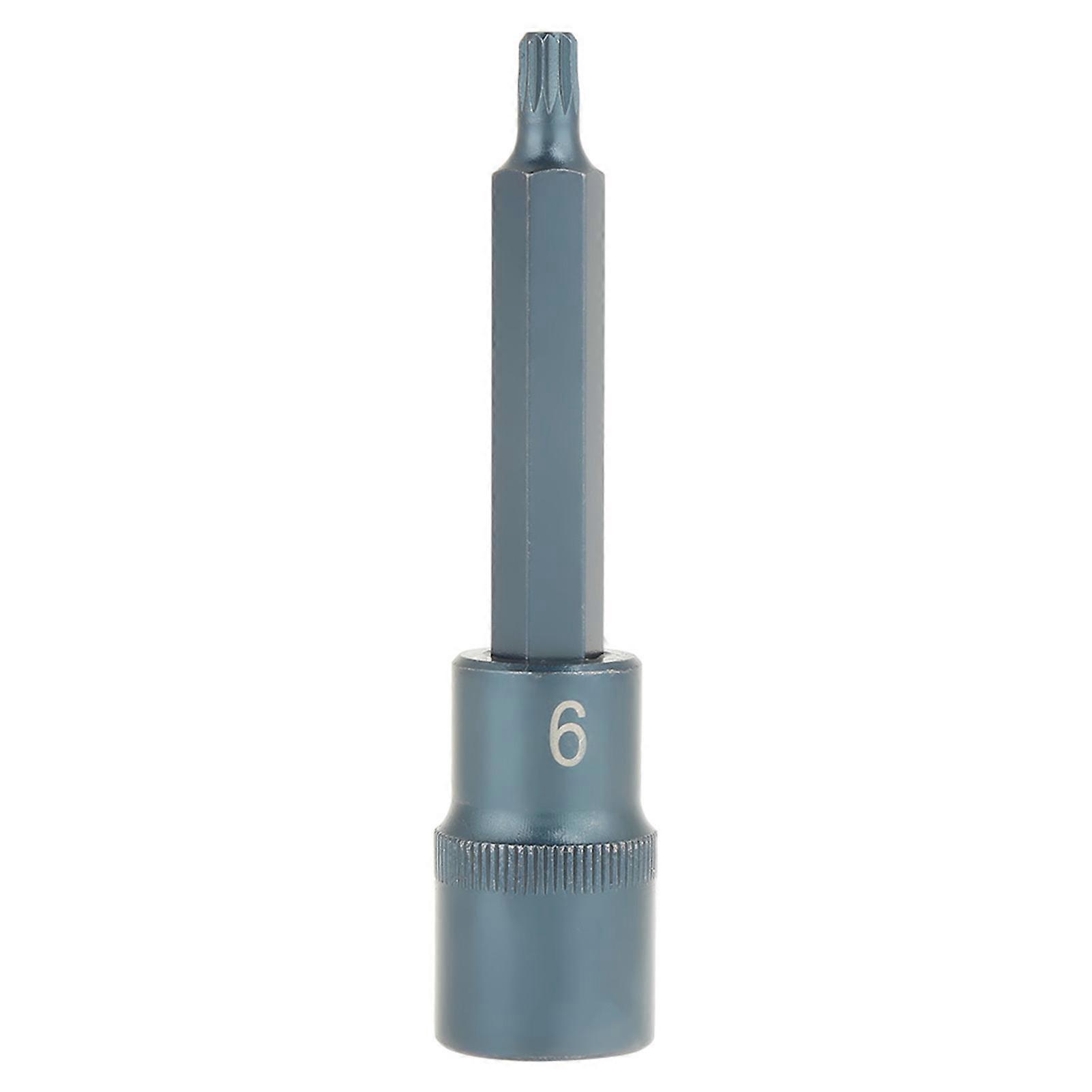 12 Point Electric Screwdriver Socket Bit Power Tool Drive Sockets 1/2 100mm M6 with Star Bit Socket Tool