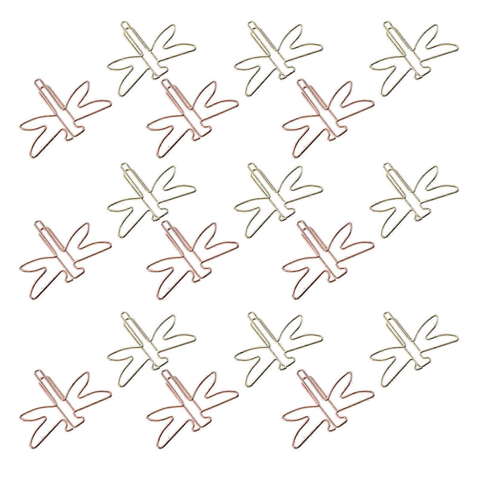 Cute Paperclips Bee Shape Rose Gold Stationery School Projects Envelope Holders 20Pcs