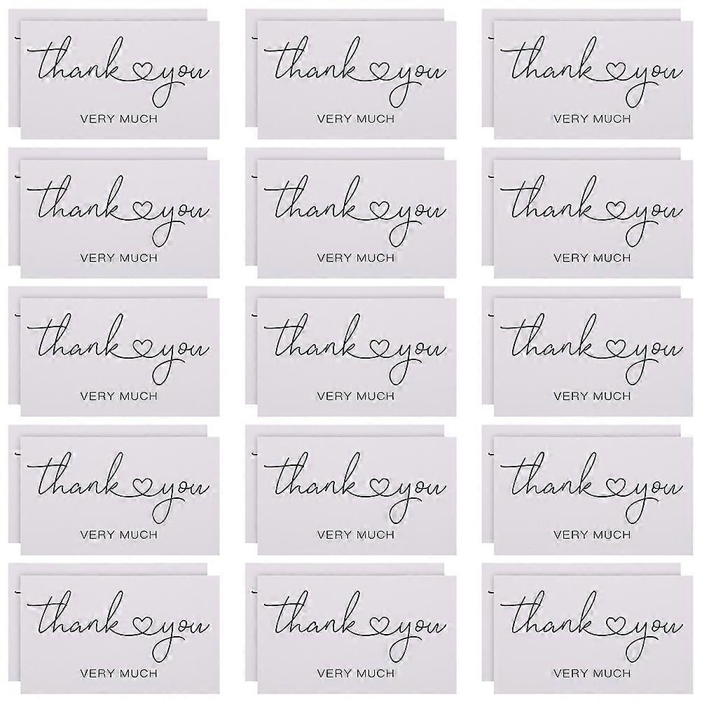 Elegant 100pcs Thank You Cards with Envelopes for Small Business, Retail, Restaurants, and Events Customer Appreciation Notes for Gifts and