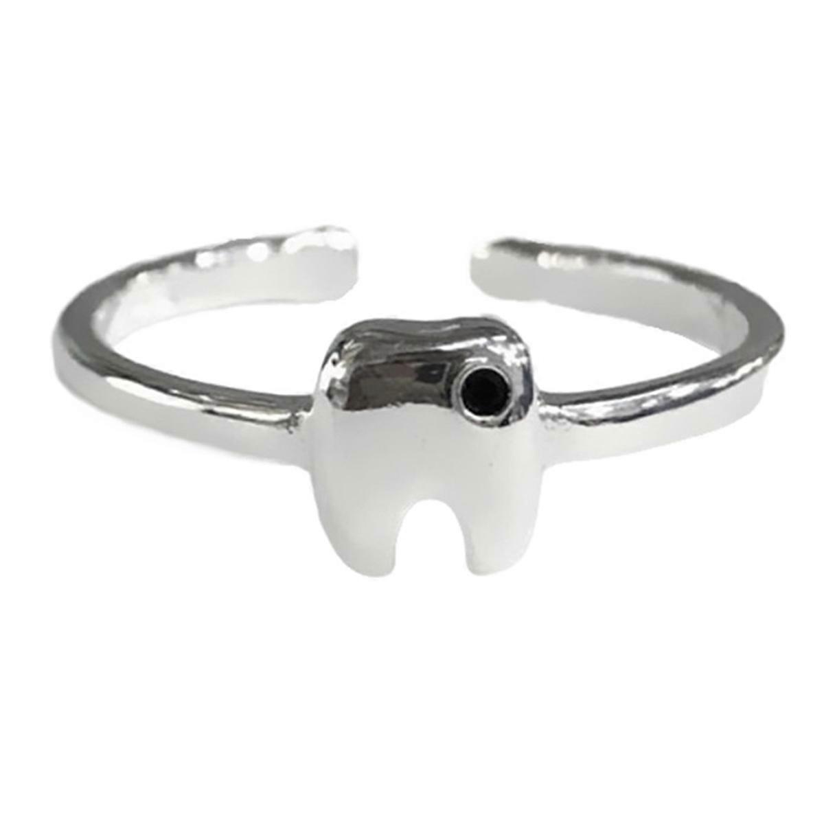 Cute Tooth Design Ring for Women, Creative Open Finger Jewelry, Stylish Delicate Accessory for Any Occasion
