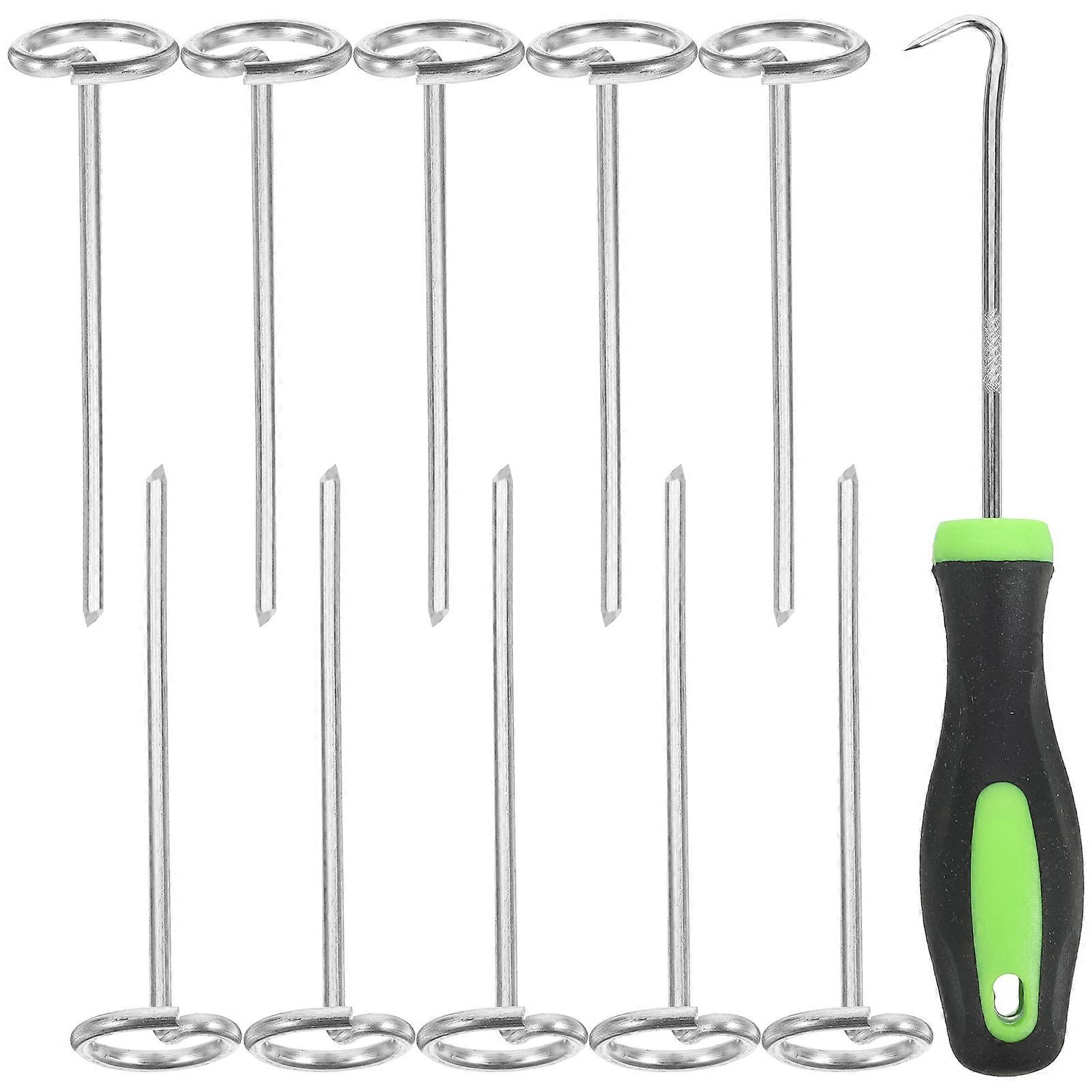 Landscape Fabric Stakes Durable Garden Stakes Plastic Anchoring For Gardeners Homeowners Outdoor Yard 31Pcs