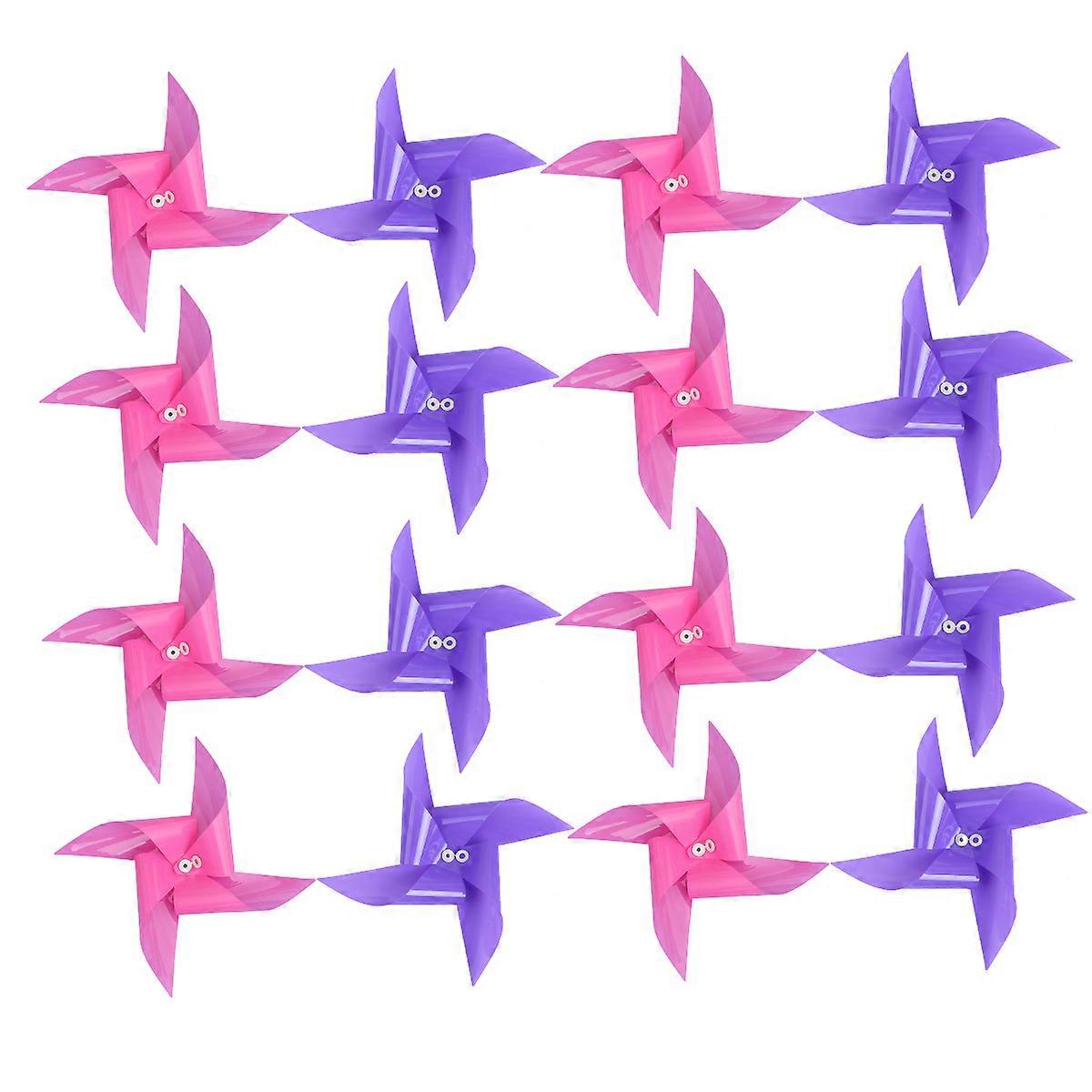 Colorful Windmills Creative Plastic Windmill String Garden Decoration Rotating Wings 25cm Assorted Color 100Pcs