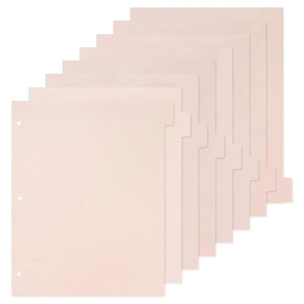 8 Sheets Binder Dividers for Notebooks and Binders Index Page Dividers