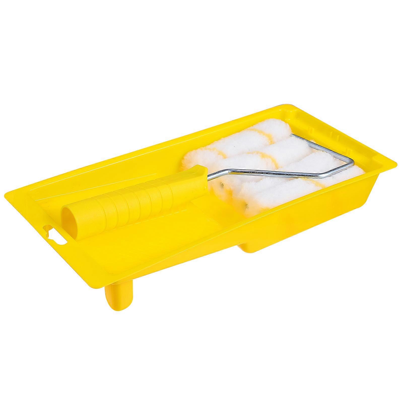 Roller Kit Reusable Smooth Clean Finish Fiber Wall Paint Tools 1Set