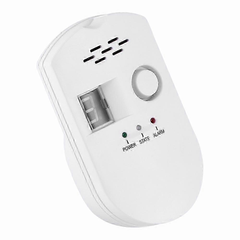 Gas Detector, LPG/Natural Gas/Coal Gas Leak Detector Plug In Sensor Monitor with Audible Alarm