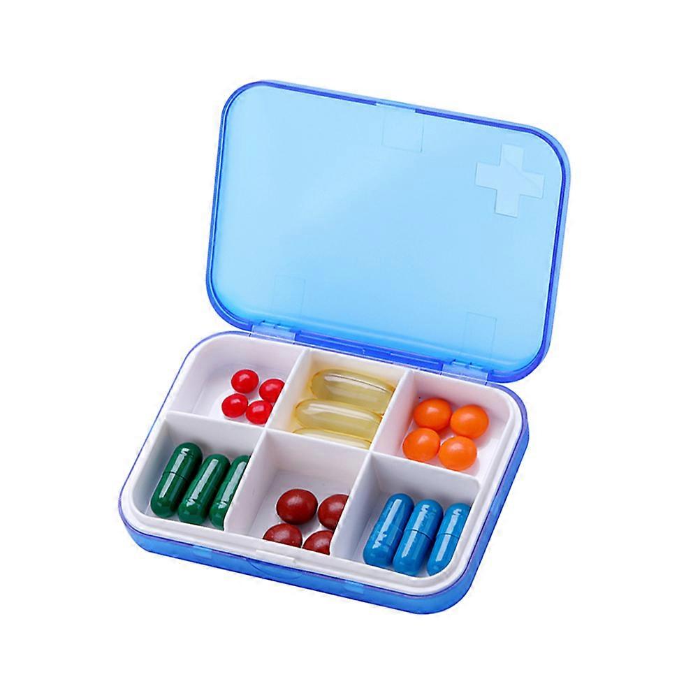 Travel Pill Case Portable Design Slim Rectangular Pill Organizer Impact Resistance ABS Material 2Pcs