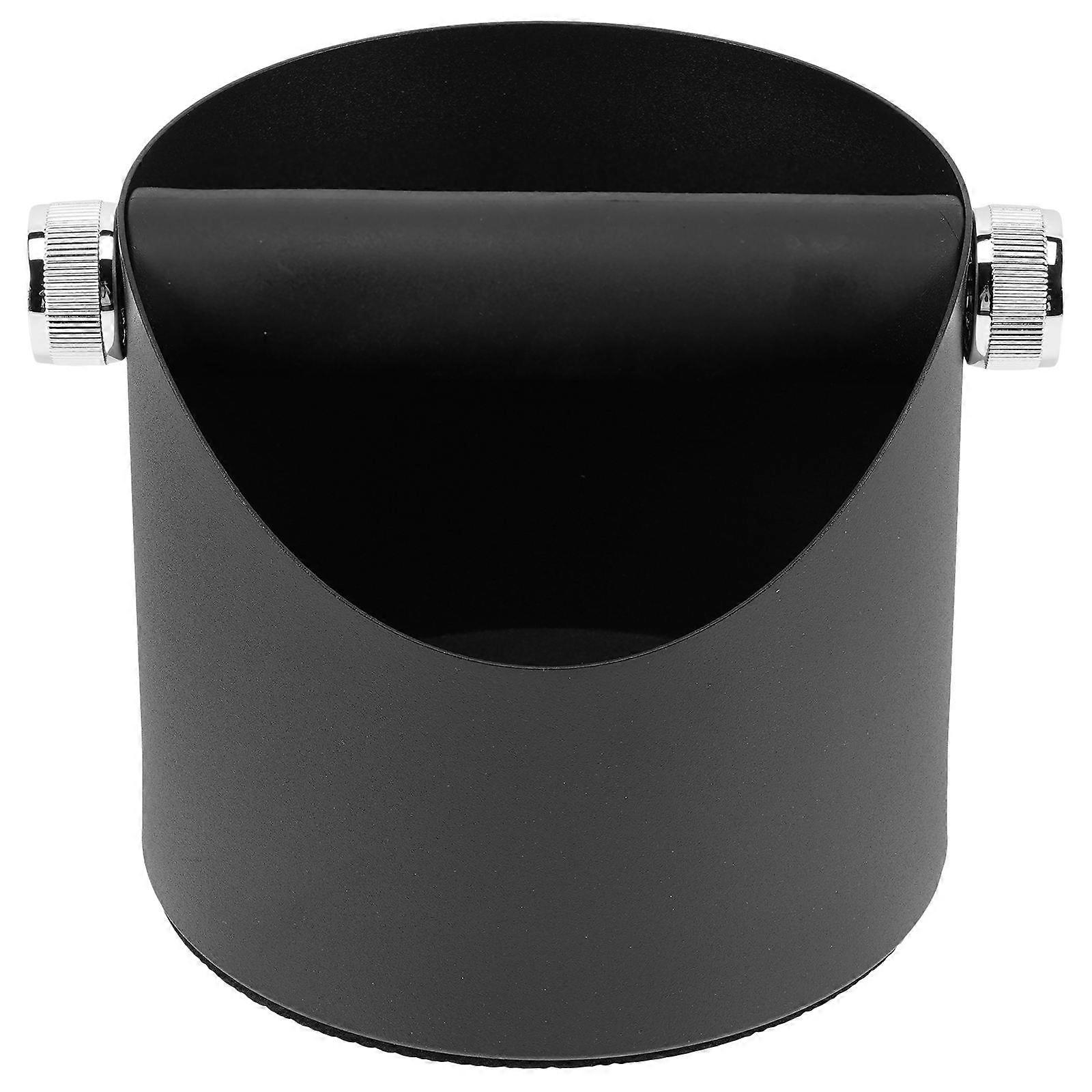 Espresso Coffee Bucket for Home Use Black Steel Large Capacity 1Pack