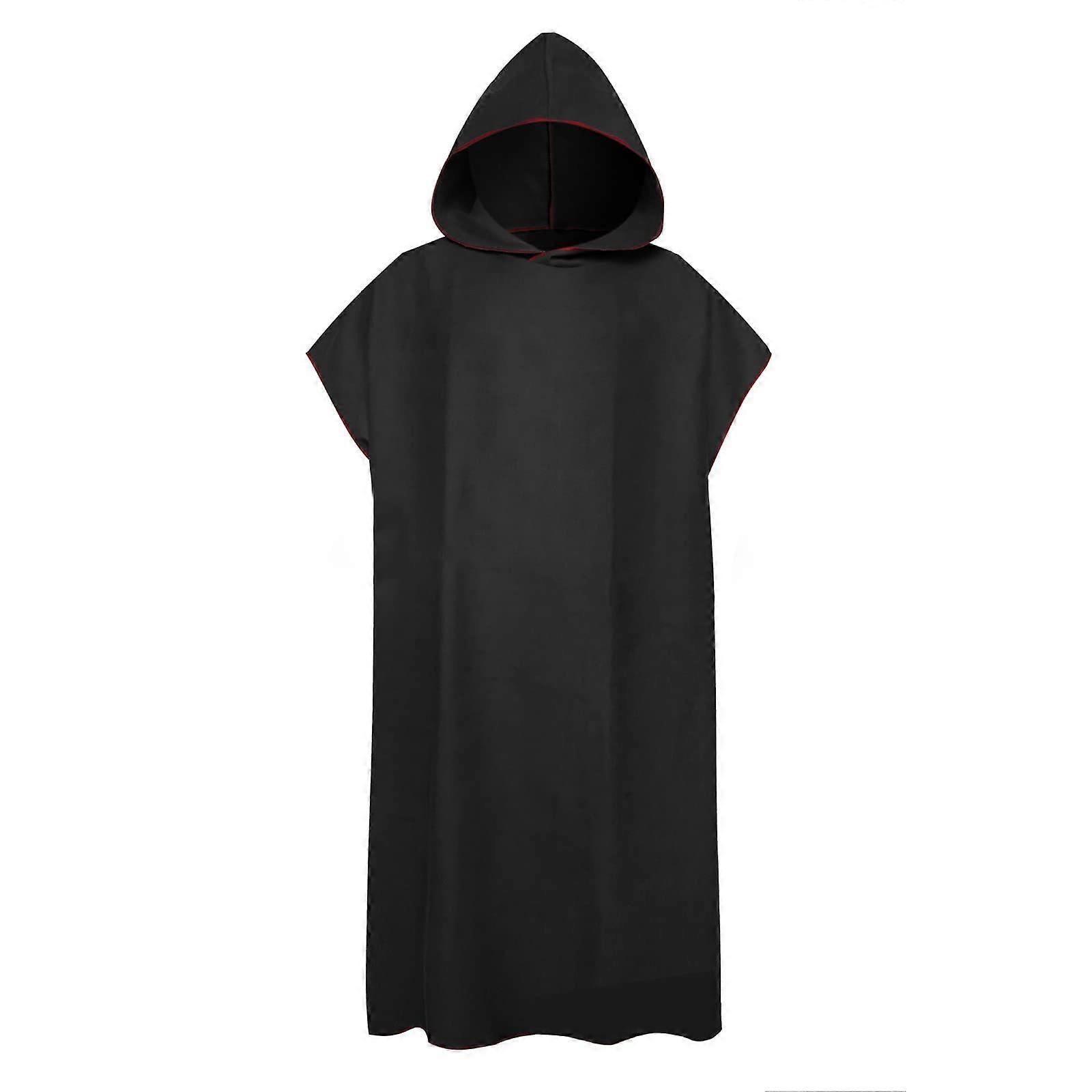 Unisex Adult Microfibre Surf Beach Wetsuit Wrap Robe Poncho with Hood One Size