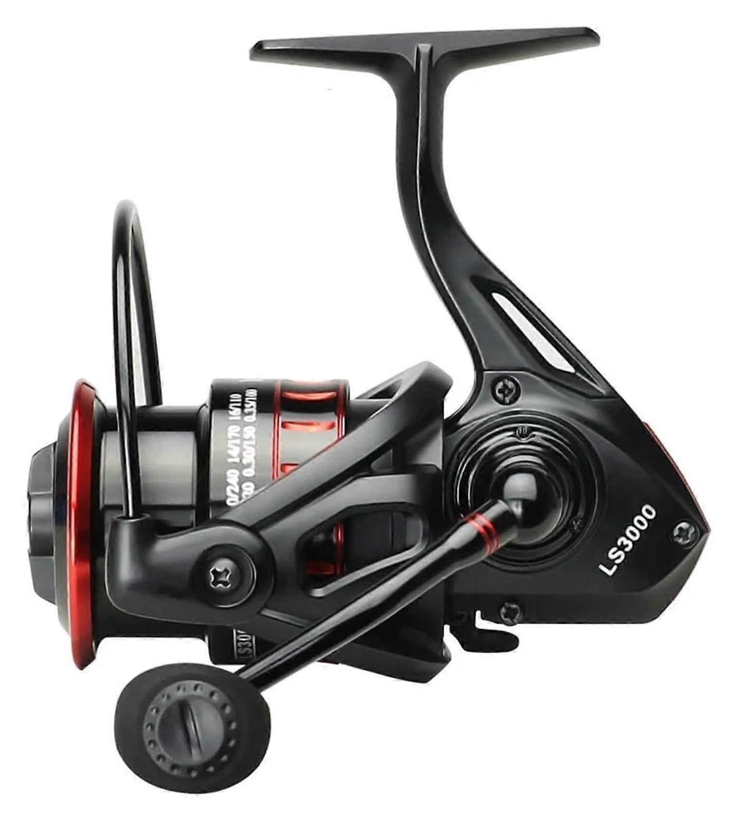 Spinning Reels Fishing Reel Bait 1000/2000/3000 Series Double Handle Deep Flat Spool Carp Fishing Reel with Balance Rod