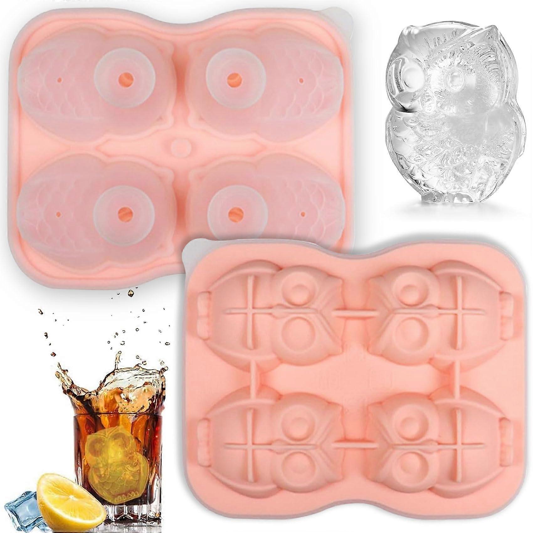 Owl Shaped Ice Cube Tray, Reusable with Lid, BPAFree for Cocktail