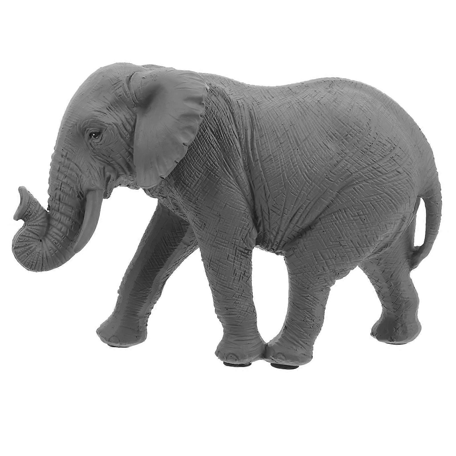 Resin Elephant Ornament Home Resin Elephant Decor Indoor Decoration 1Set 18.00X13.00X7.00CM Grey