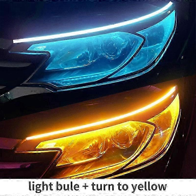2Pcs/set LED Daytime Running Light Kit for Vehicles, Featuring Headlight, Turn Signal, and Brake Light Functionality, 12V