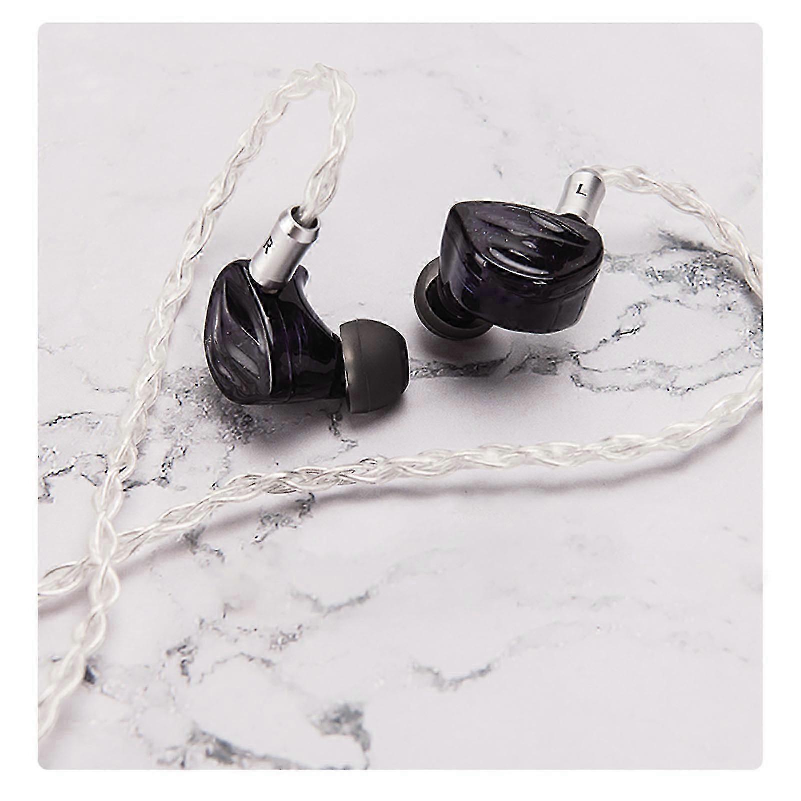 HiFi Wired Earbuds Stylish Noise Reduction Ergonomic Stereo Wired Earphones for Any Scene Purple 2.5