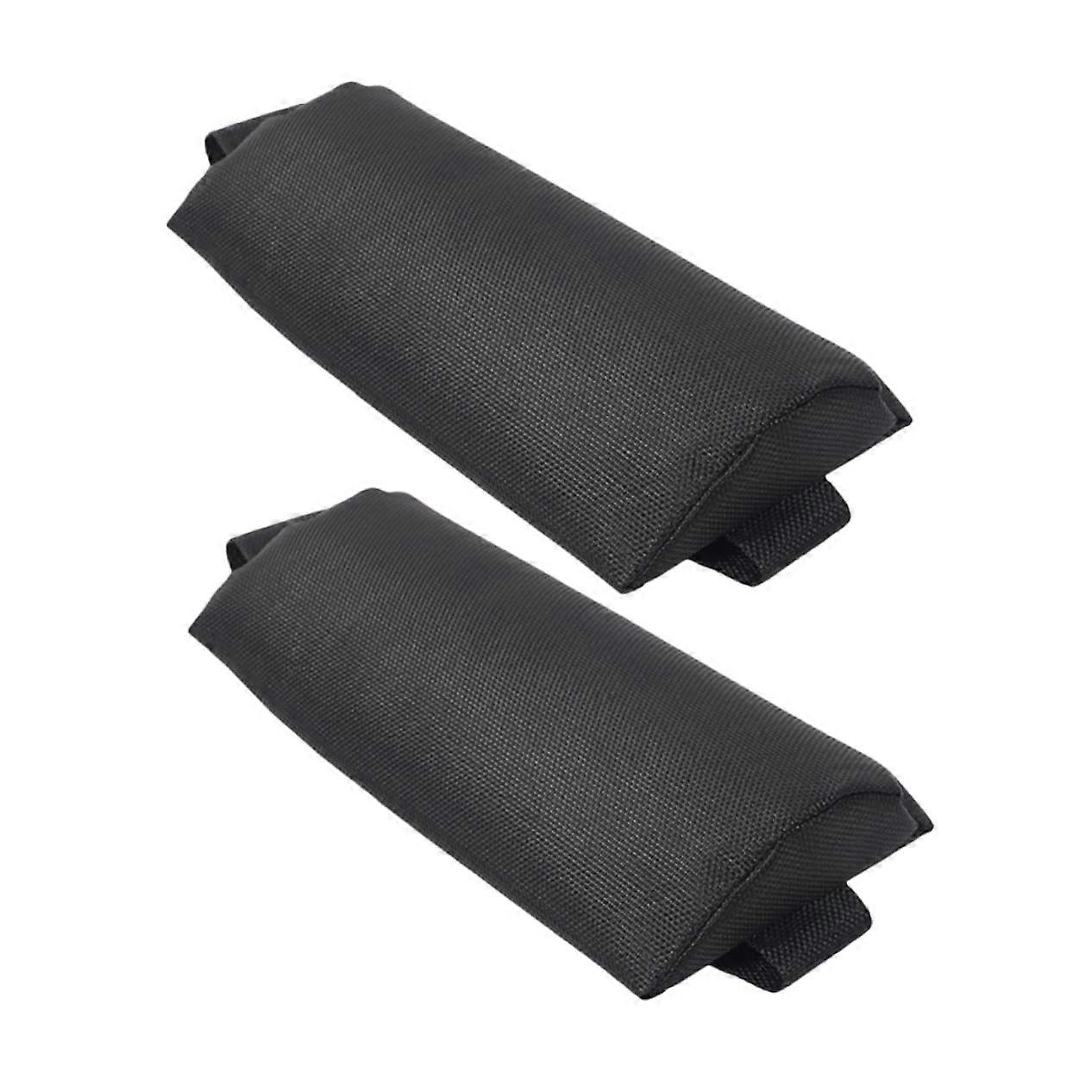 2 Pack Headrests for Lounge Chairs, Black Ergonomic Pillows for Foldable Deck and Garden Chairs