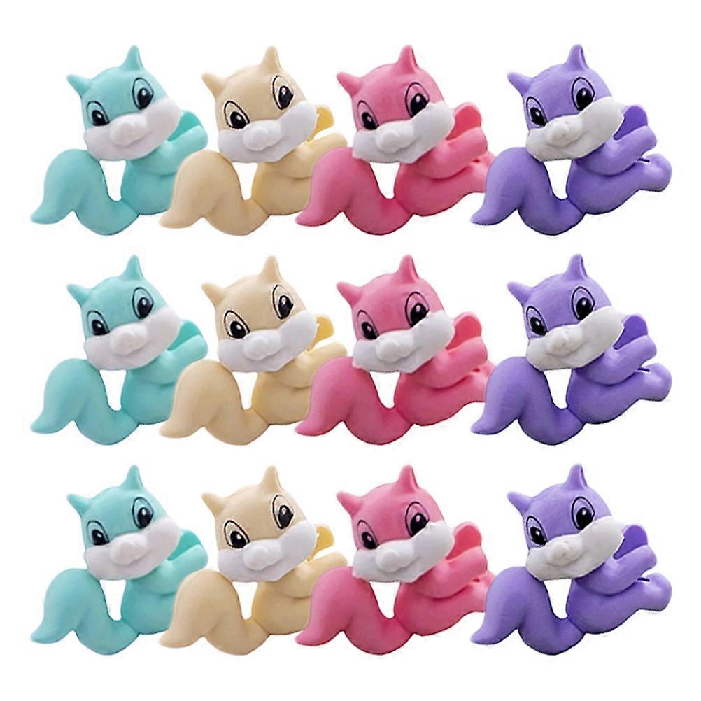 Cartoon Squirrel Erasers For School Students Small Lovely Erasers Assorted Color 3.50X3.00X1.00CM Error Removal 50Pcs