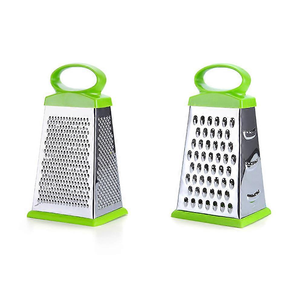 Shredder Kitchen Four-Sided Multifunctional Potato Carrot Cucumber Silver and Green Daily Use 1Set