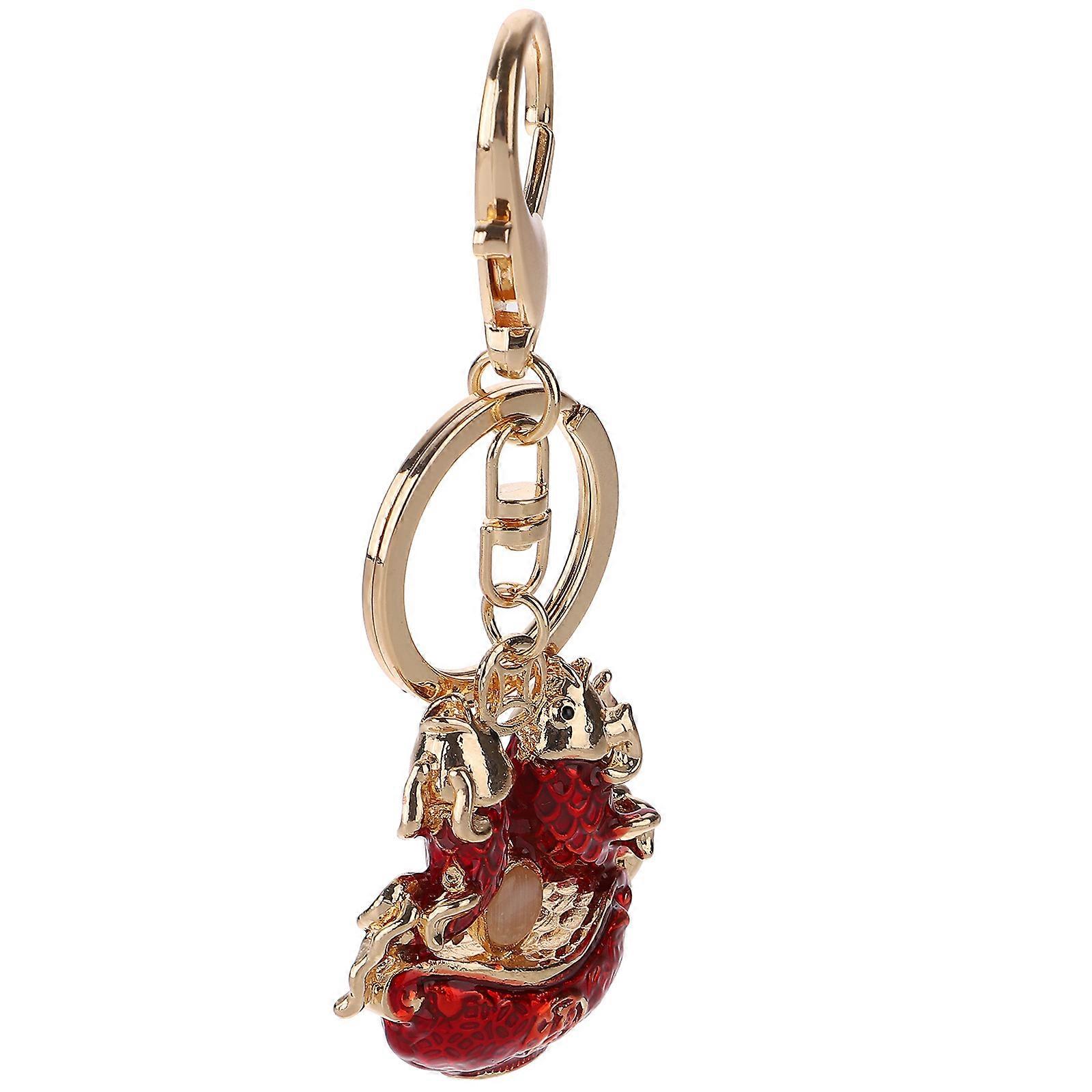 Key Pendant Bag Ornament Durable Material Practical Design Red 1Pcs