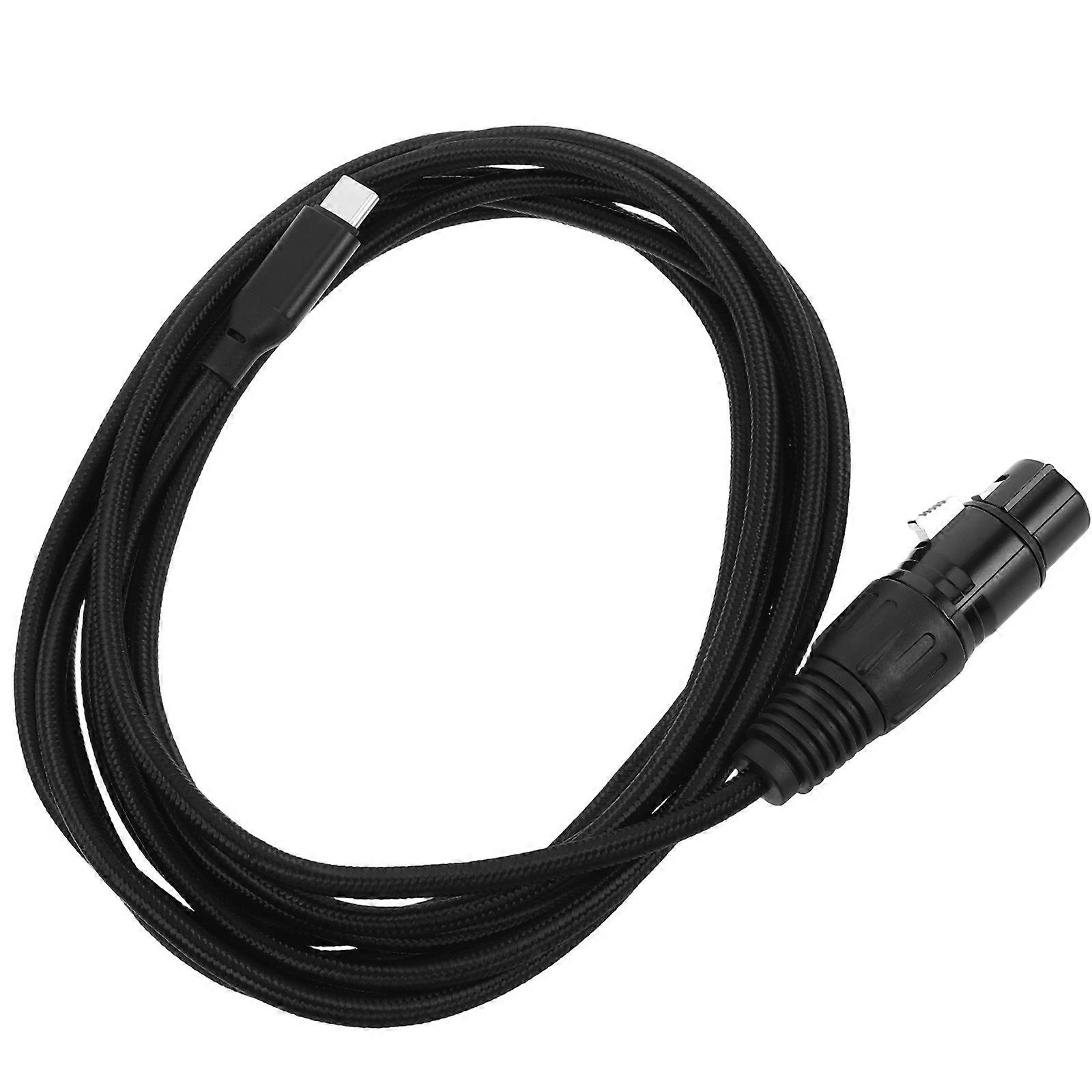 Type-C To XLR Cable Microphone Connection Metal Material For Recording Studio Use Live Performance 1Set