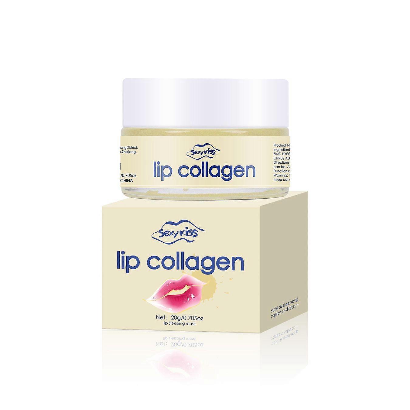 unbrand Lip Sleeping Mask Collagen Lip Mask Overnight Lip Plumper with Peptide Complex Lip Balm for