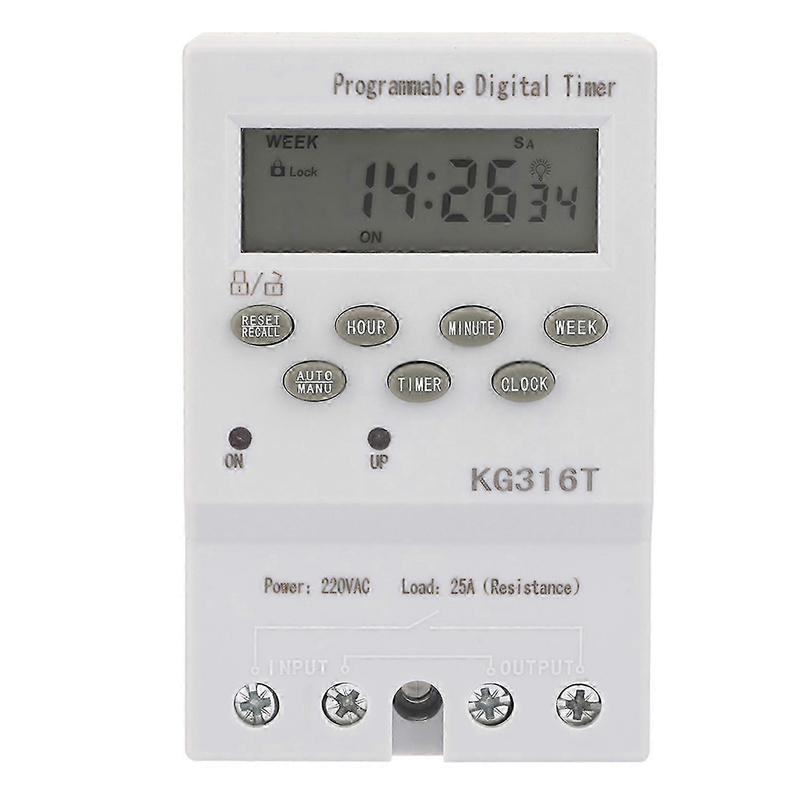 Programmable Automatic Digital Timer Switch with Microcomputer Time Control for 220V