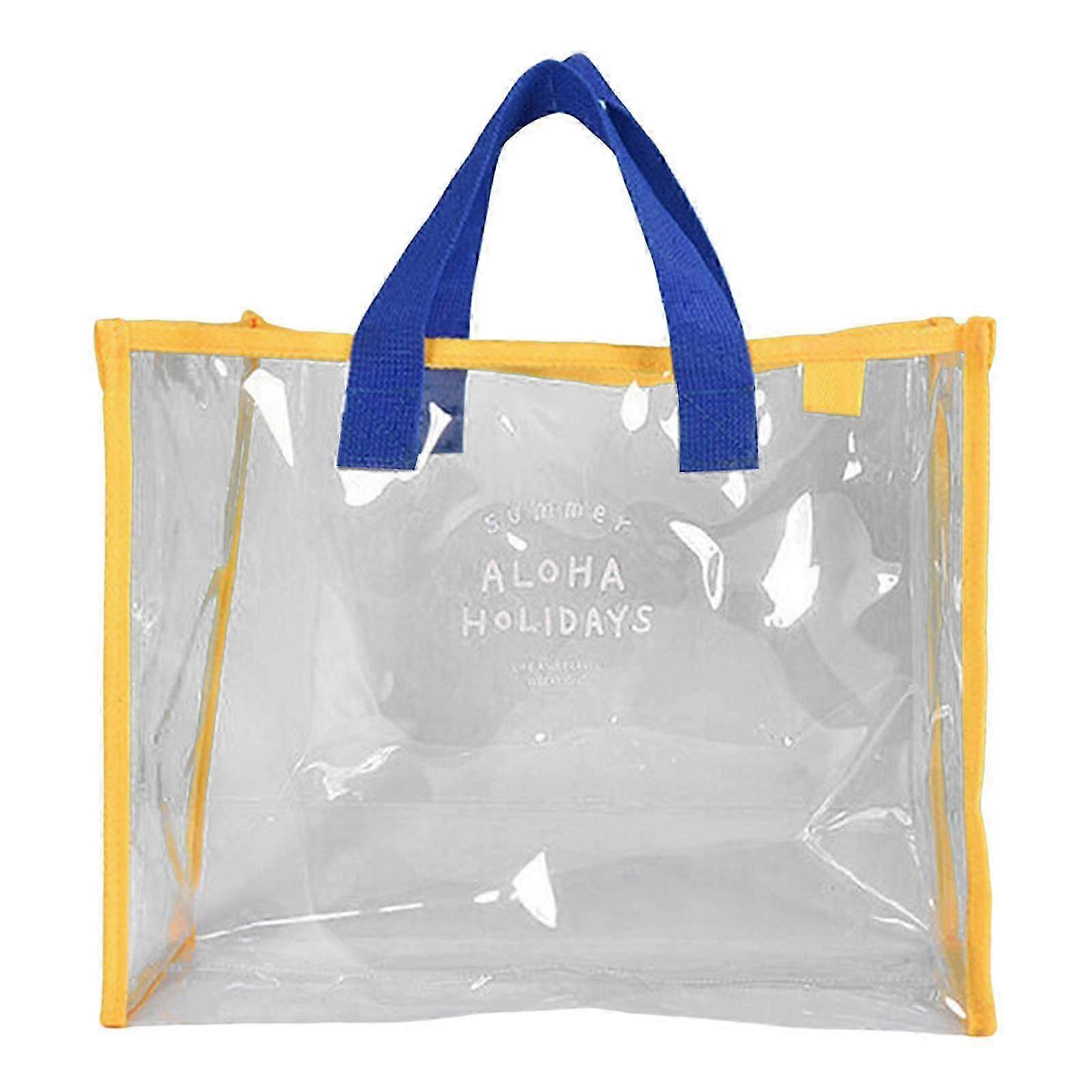 Portable Large Capacity Waterproof PVC Swimming Bag with Top Handle for Travel and Toiletry Use