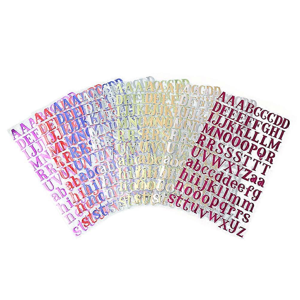 Decorative Letter Stickers Alphabet Stickers Random Color 32 X 16.5Cm No Glue Needed For Home Decoration 10Sheets