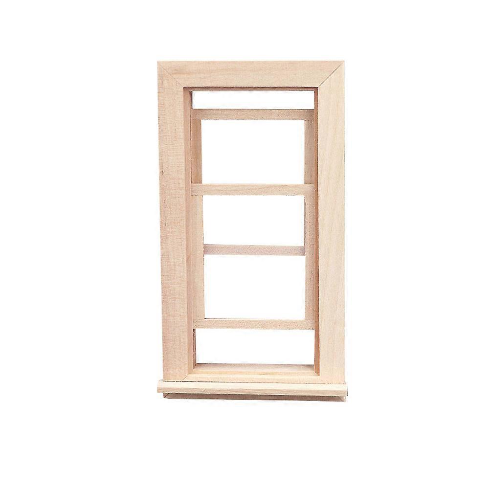 Playhouse Accessories Simulation Window Frame Miniature Enthusiasts Khaki Rectangular Mini House Decoration 1Pcs